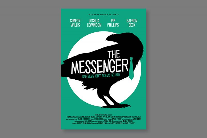 Poster design for The Messenger, a short film produced in the UK.